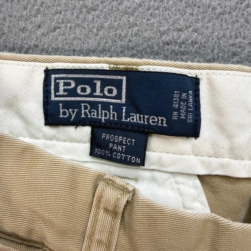 Polo Ralph Lauren Prospect Pant Chino Straight 34x30 (FIT 32x29) Tan Cotton Prep